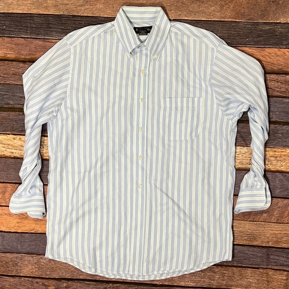 Brooks Brothers Dress Shirt Button Down Mens Striped Long Sleeve - Picture 1 of 6